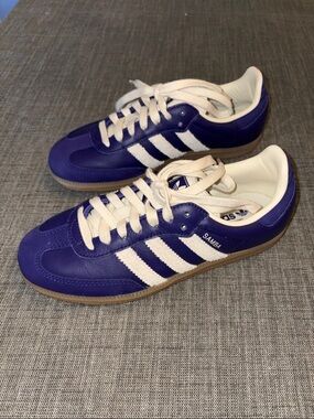 adidas women’s Samba Sneakers - Purple and White